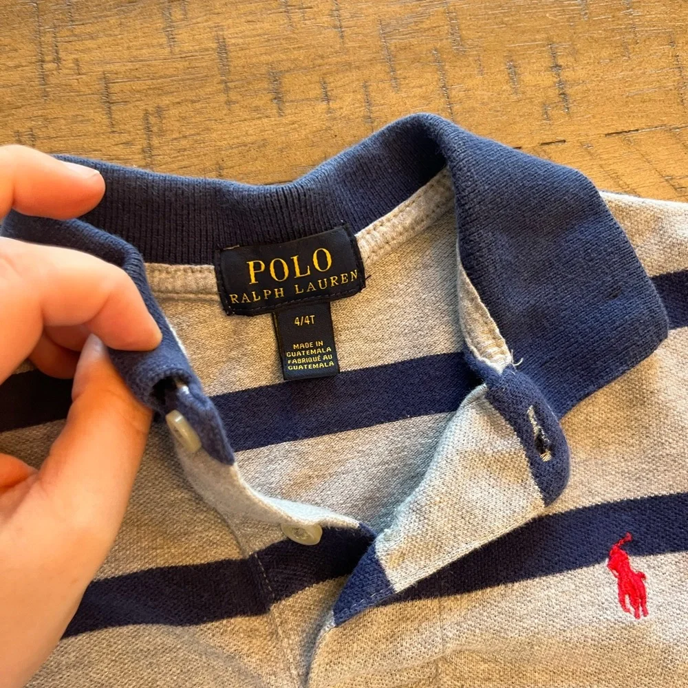 Ralph Lauren Navy and Gray Polo - Picture 3 of 3